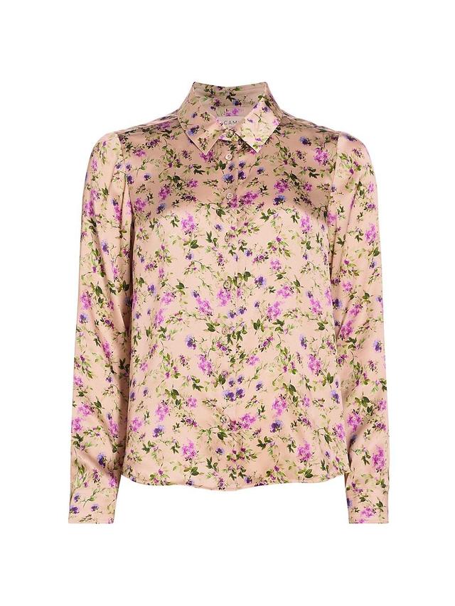 Crosby Silk Button-Front Blouse Product Image