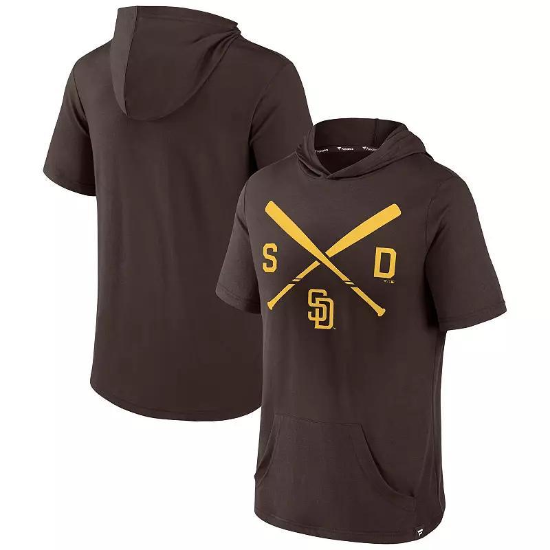 Mens Fanatics Branded San Diego Padres Iconic Rebel Short Sleeve Pullover Hoodie Product Image