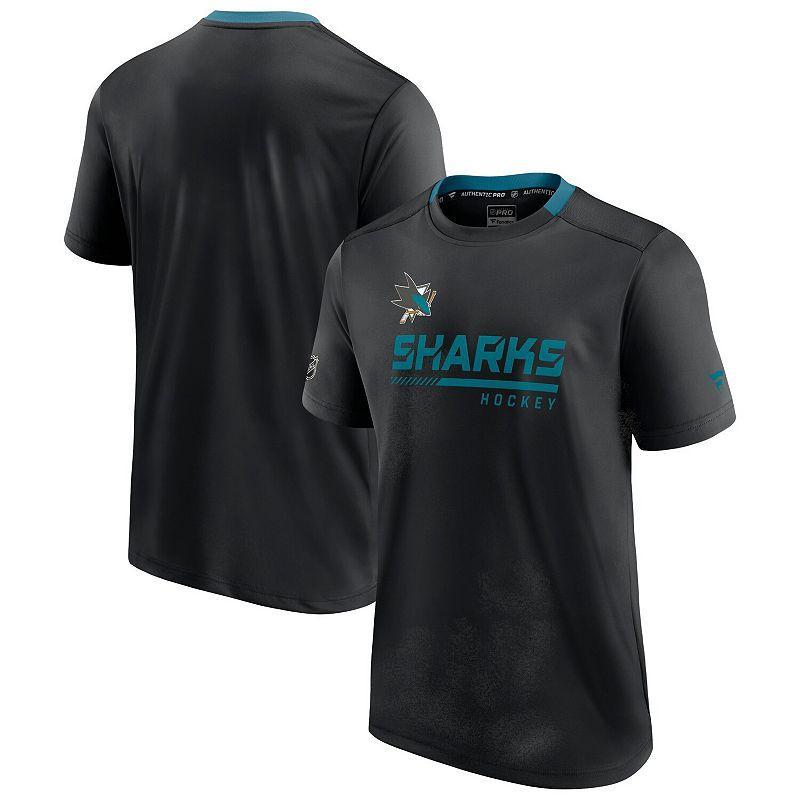 Men's Fanatics Branded Black San Jose Sharks Authentic Pro Locker Room T-Shirt Product Image