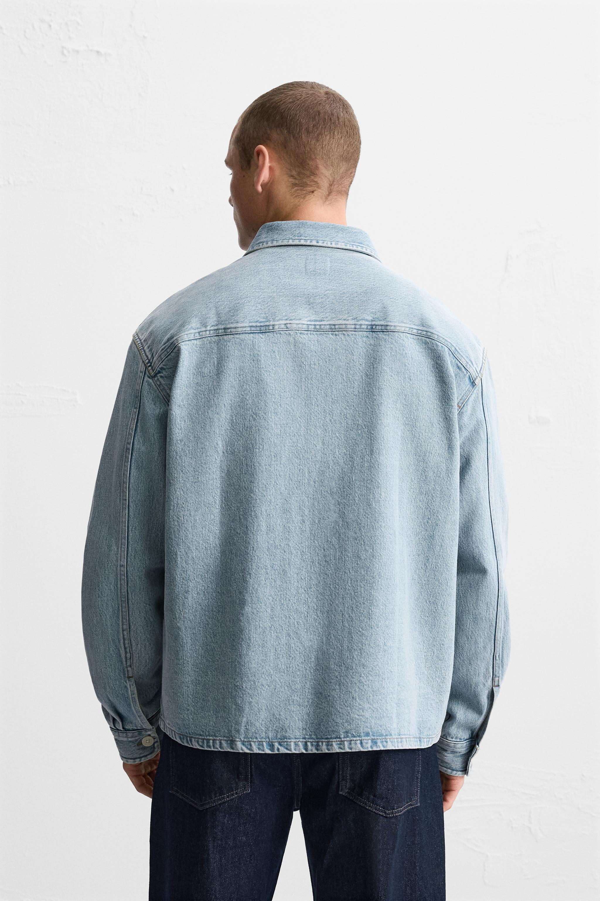 BOXY FIT DENIM OVERSHIRT Product Image