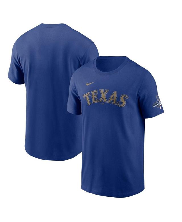 Nike Mens Royal Texas Rangers 2024 Gold Collection Wordmark T-Shirt Product Image