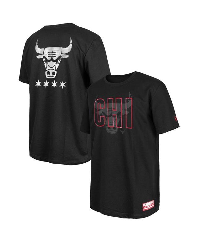 Mens New Era Black Chicago Bulls 2023/24 City Edition Elite Pack T-shirt Product Image