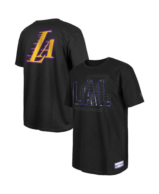 Mens New Era Black Los Angeles Lakers 2023/24 City Edition Elite Pack T-shirt Product Image