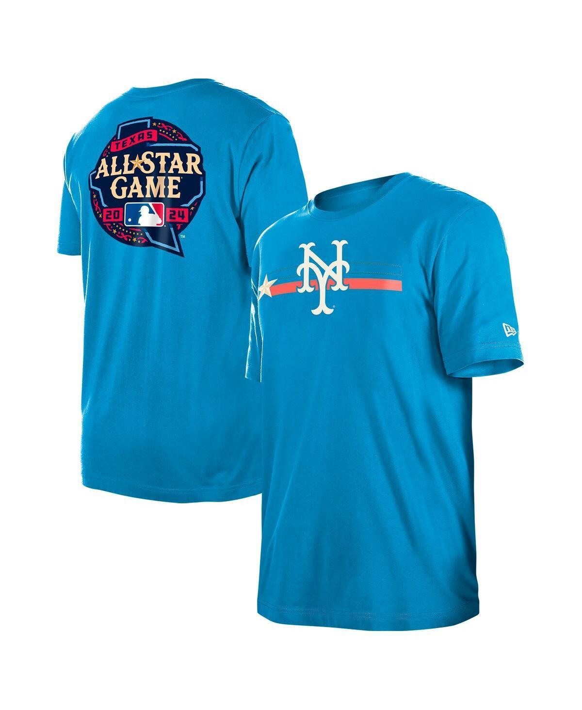 New Era Mens Blue New York Mets 2024 Mlb All-Star Game Hat Hookup T-Shirt Product Image