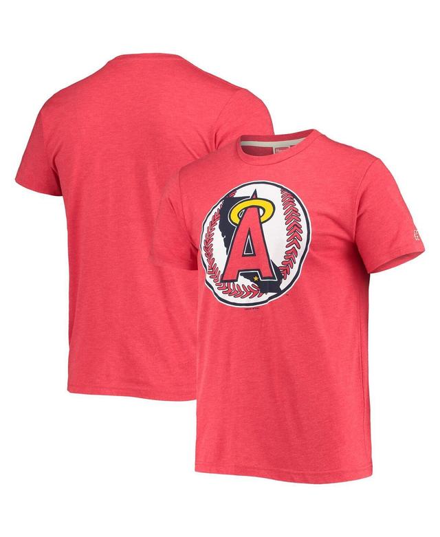 Mens Homage Los Angeles Angels Hand-Drawn Logo Tri-Blend T-Shirt Product Image