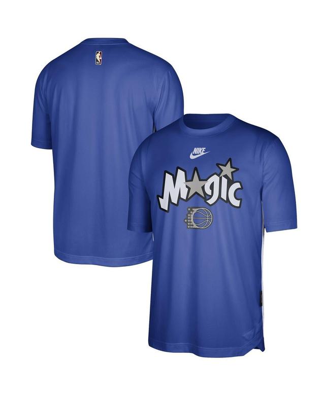 Mens Nike Blue Orlando Magic Hardwood Classics 2023/24 Classic Edition Performance Pregame Shooting T-shirt Product Image