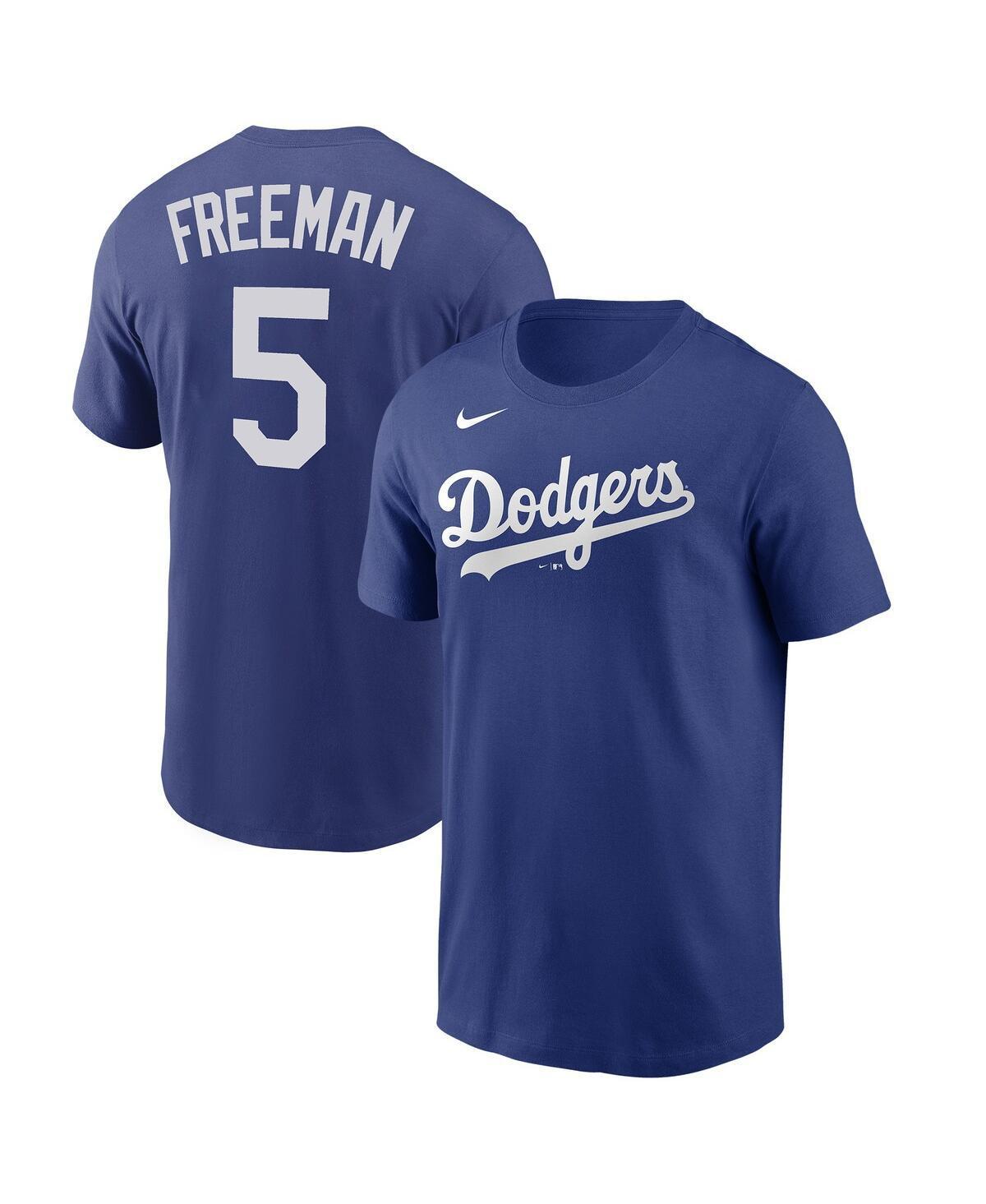 Mens Nike Freddie Freeman Royal Los Angeles Dodgers Player Name & Number T-shirt Product Image