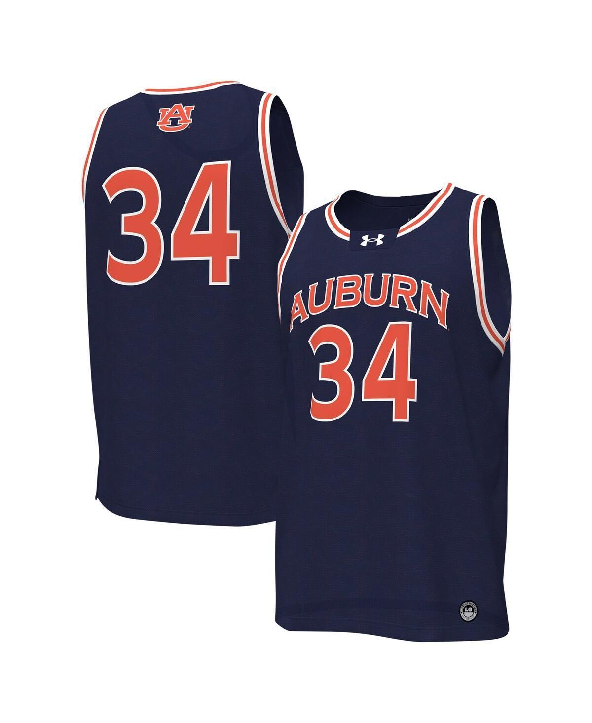 Mens Under Armour #34 Navy Auburn Tigers Replica Basketball Jersey - Navy Product Image