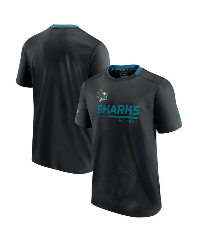 Men's Fanatics Branded Black San Jose Sharks Authentic Pro Locker Room T-Shirt Product Image