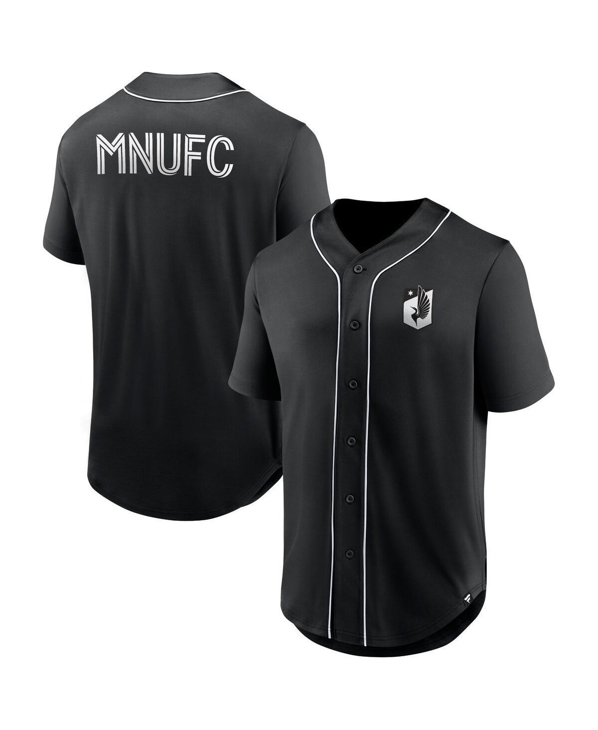 Mens Fanatics Black Minnesota United Fc Third Period Fashion Baseball Button-Up Jersey - Black Product Image