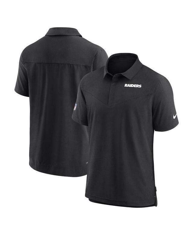 Mens Nike Black Las Vegas Raiders Sideline Lockup Performance Polo Shirt Product Image