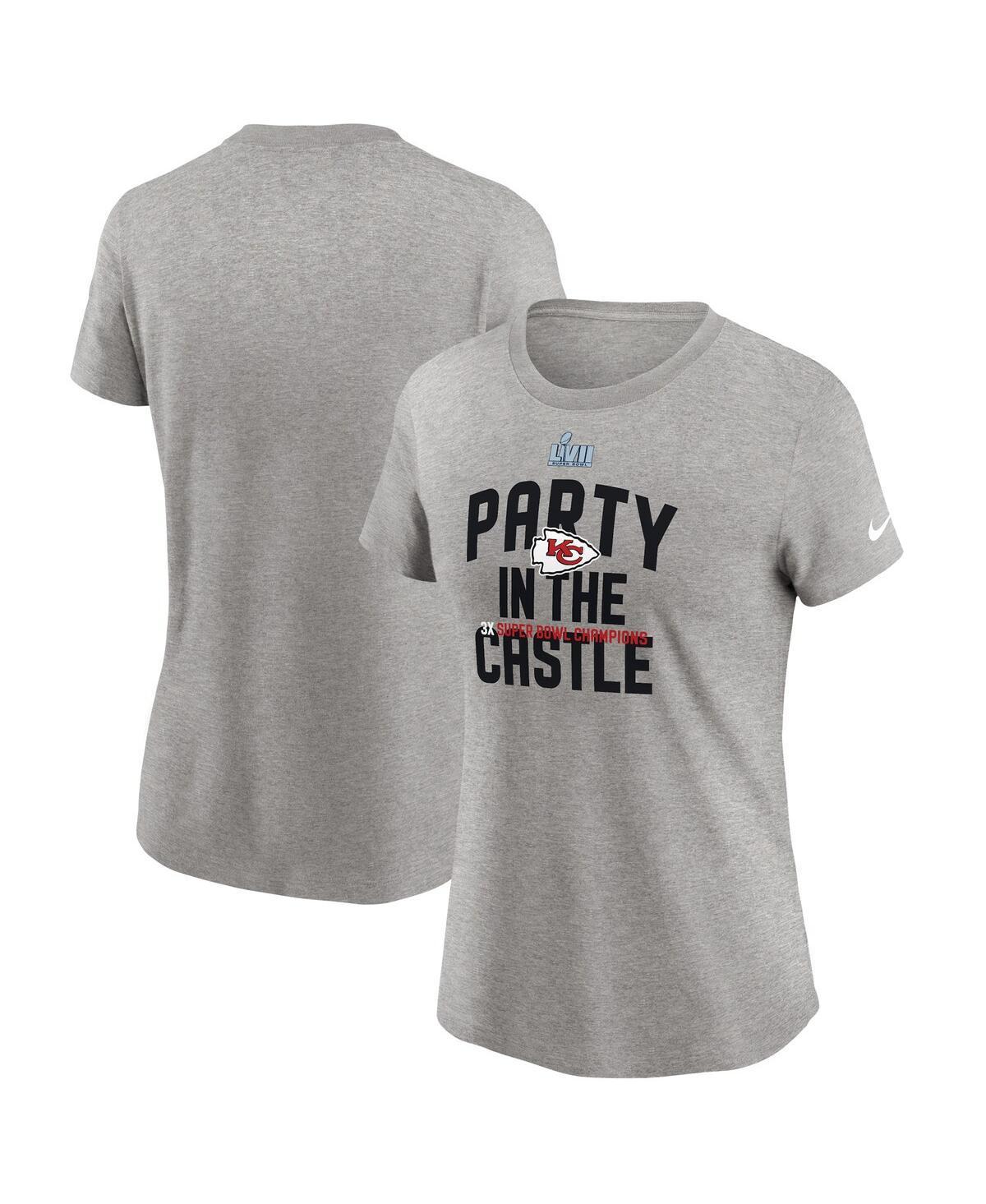 Womens Nike Gray Kansas City Chiefs Super Bowl Lvii Champions Parade T-shirt Product Image