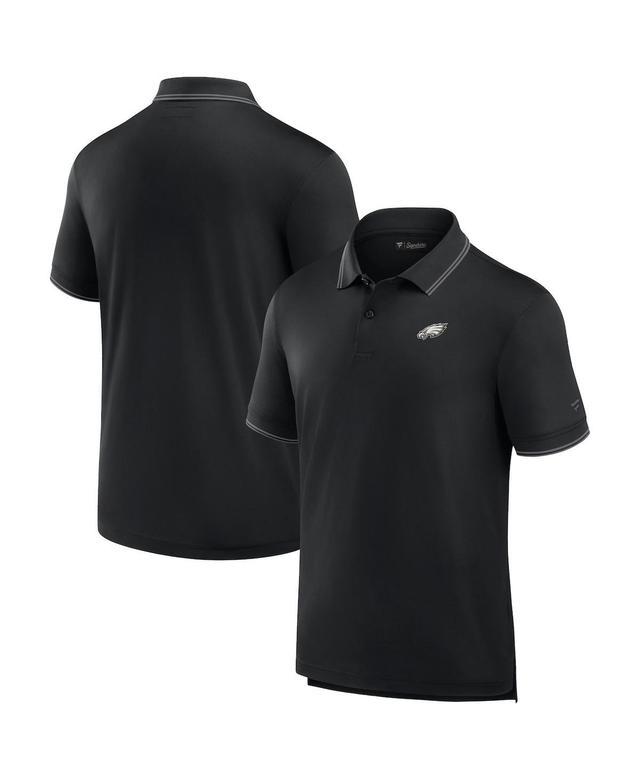 Mens Fanatics Signature Black Philadelphia Eagles Pique Polo Shirt Product Image