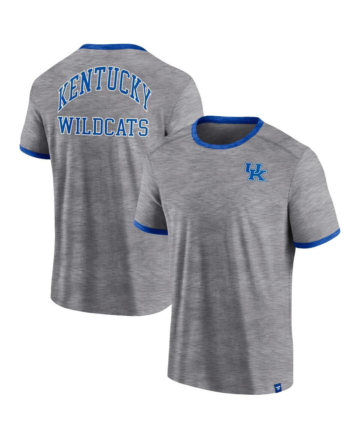 Mens Fanatics Branded Heather Gray Kentucky Wildcats Classic Stack Ringer T-Shirt Product Image