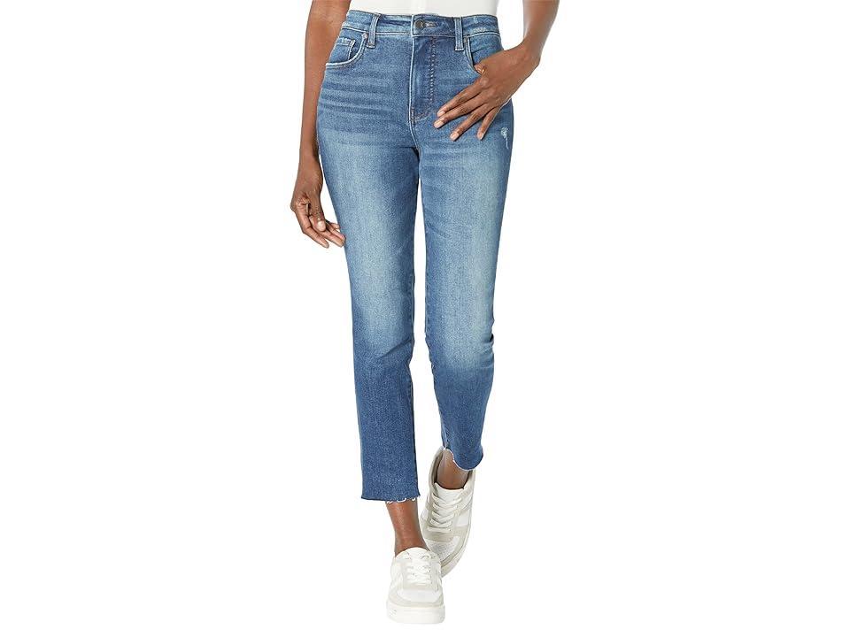 KUT from the Kloth Reese High-Rise Fab AB Ankle Straight Raw Hem in Relieve (Relieve) Women's Jeans Product Image