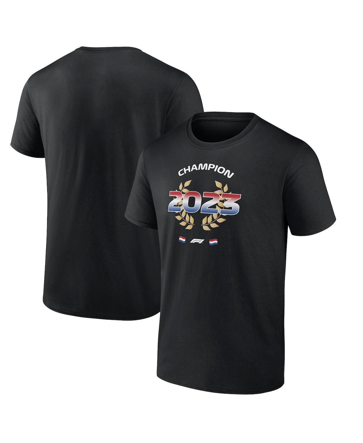 Fanatics Mens Max Verstappen Black 2023 F1 World Drivers Champion T-Shirt Product Image