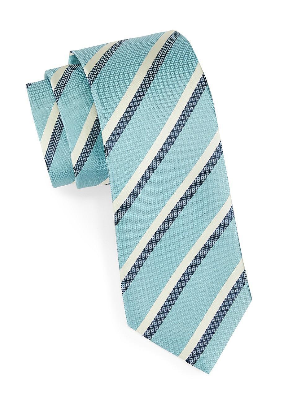 Mens Striped Silk Tie Product Image