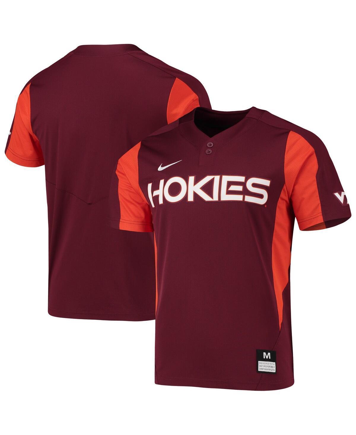 Mens Nike Maroon Virginia Tech Hokies 2-Button Replica Baseball Jersey Product Image