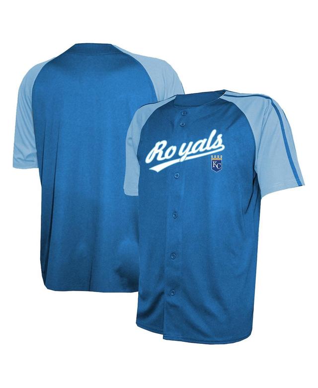 Stitches Mens Royal Kansas City Royals Team Raglan Jersey - Royal, Light Blue Product Image