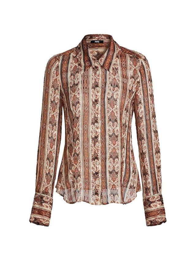 Womens Desano Floral Silk-Blend Shirt Product Image