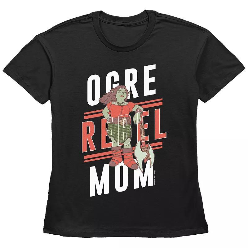 Womens Shrek Ogre Rebel Mom Basic Fit Graphic Tee Product Image