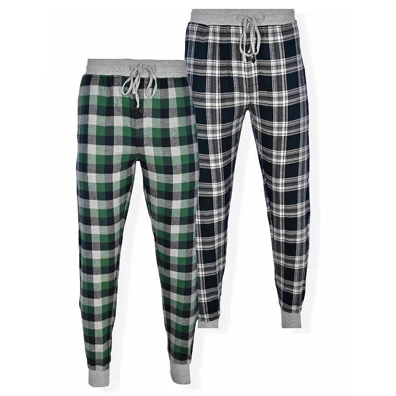 Big & Tall Hanes 2-pack Flannel Jogger Sleep Pants, Mens Product Image