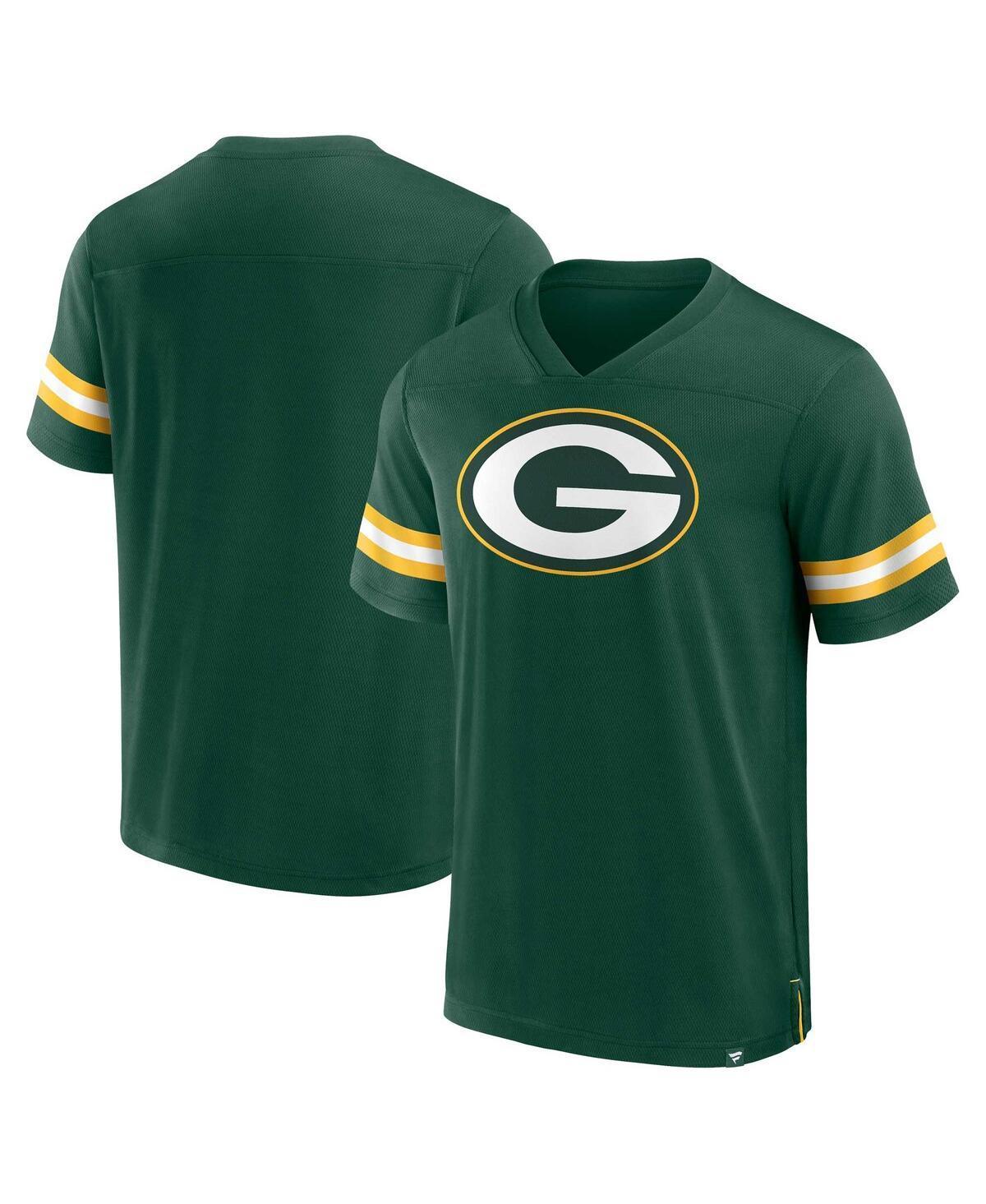 Mens Fanatics Green Green Bay Packers Jersey Tackle V-Neck T-shirt Product Image