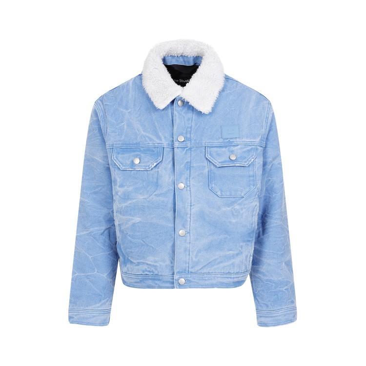 Blue Padded Jacket In Light Blue Product Image