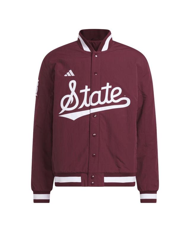 Mens adidas Maroon Mississippi State Bulldogs Baseball Coaches Full-Snap Jacket Product Image