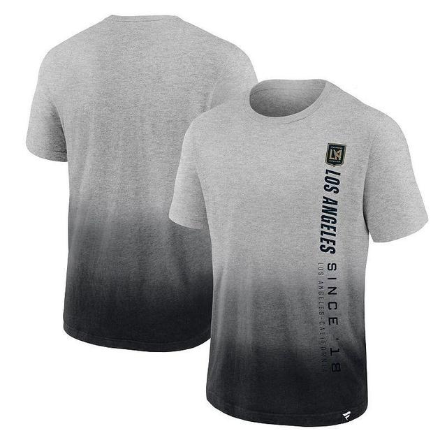 Mens Fanatics Branded Heathered Gray/Black LAFC Dip-Dye T-Shirt Product Image