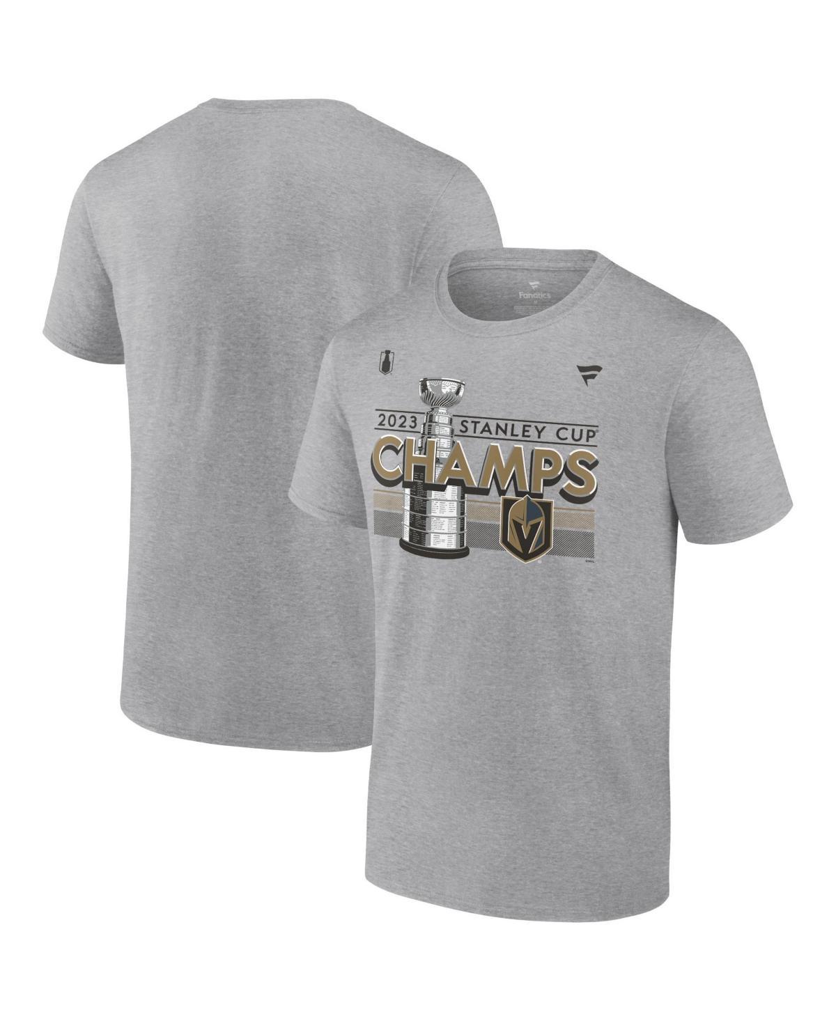 Mens Fanatics Heather Gray Vegas Golden Knights 2023 Stanley Cup Champions Locker Room T-shirt Product Image