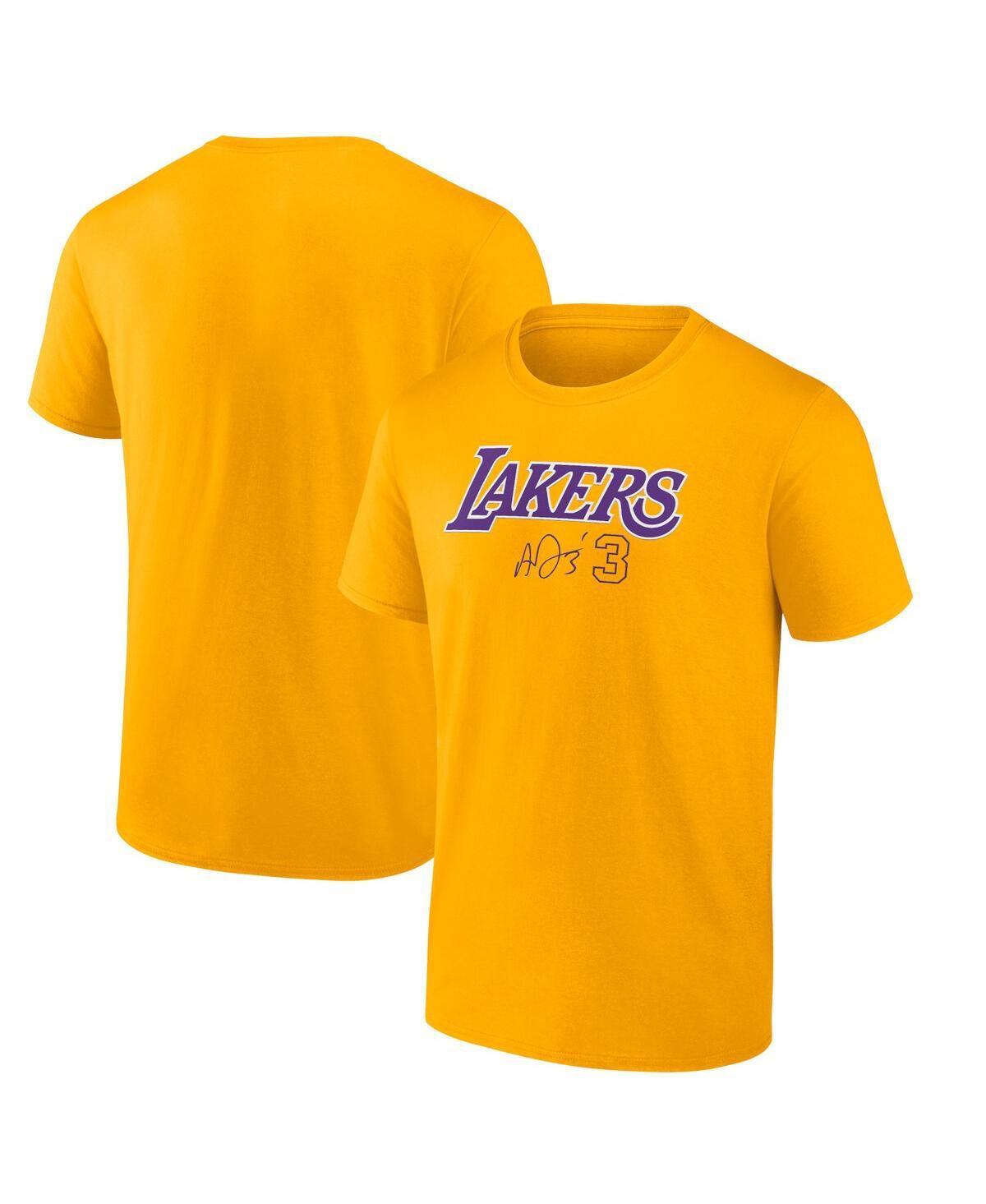 Mens Fanatics Branded Anthony Davis Los Angeles Lakers Name & Number T-Shirt Product Image