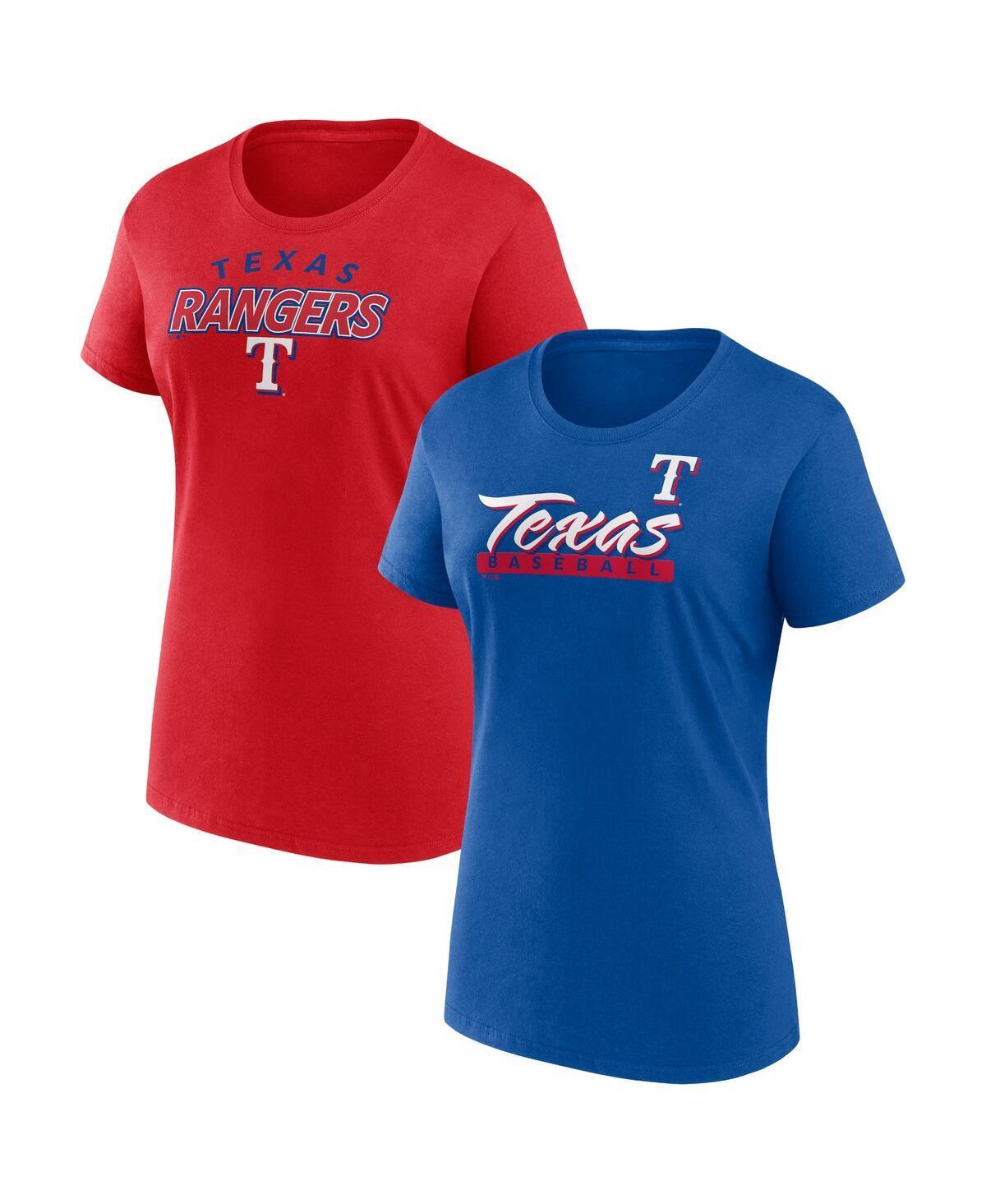 Fanatics Womens Texas Rangers Risk Combo Pack T-Shirt - Red Product Image