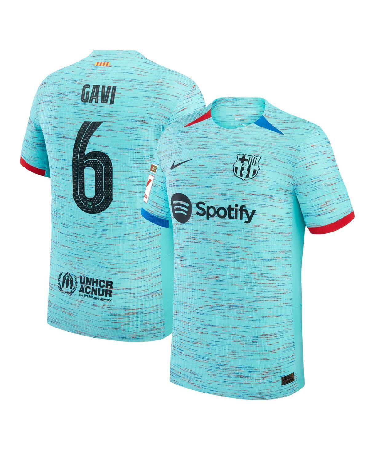 Mens Nike Gavi Aqua Barcelona 2023/24 Third Authentic Jersey - Aqua Product Image