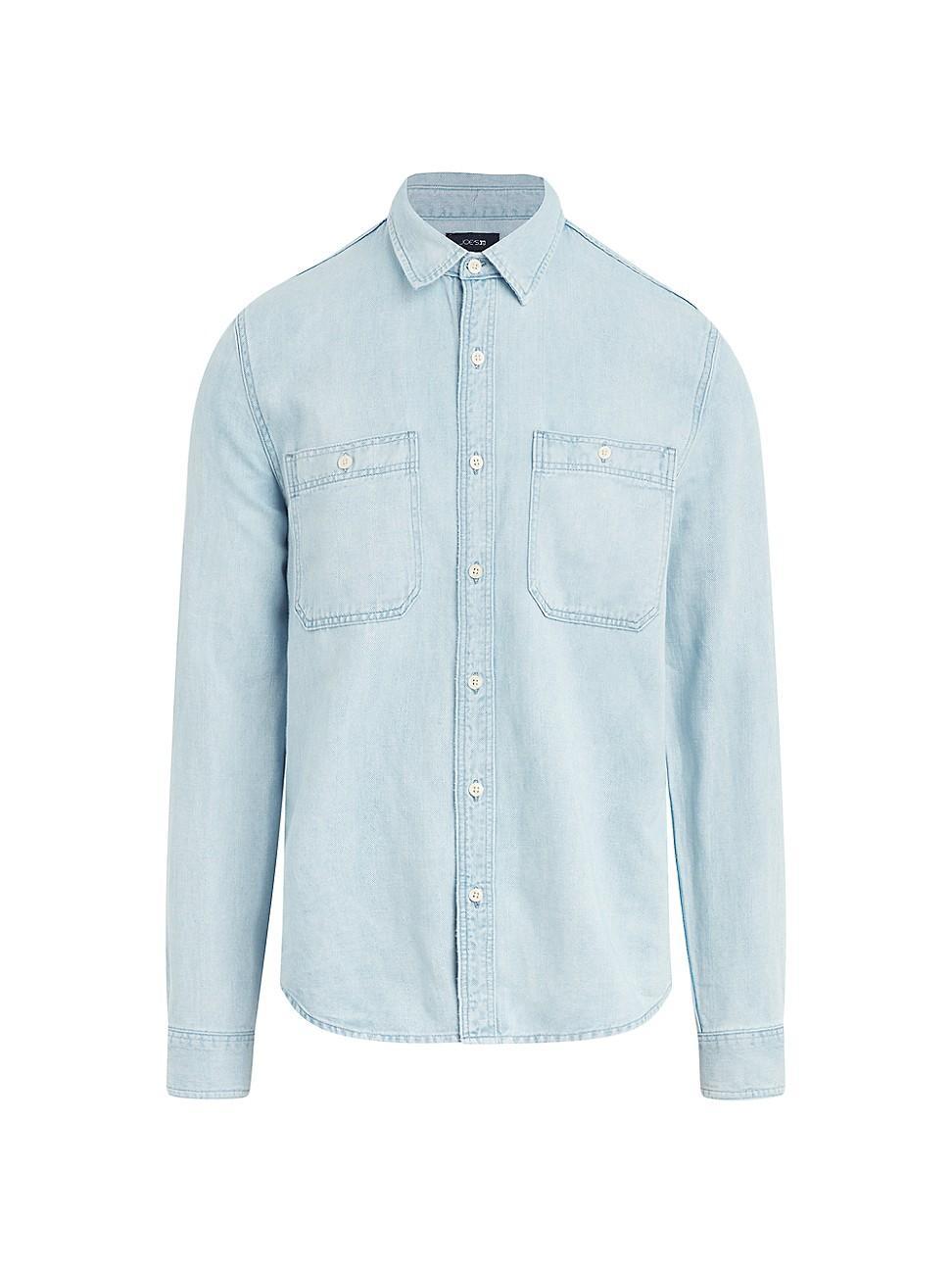 Joe's Jeans Men's Lou Cotton-Linen Workwear Shirt - Size: MEDIUM - SPRING SKY Product Image