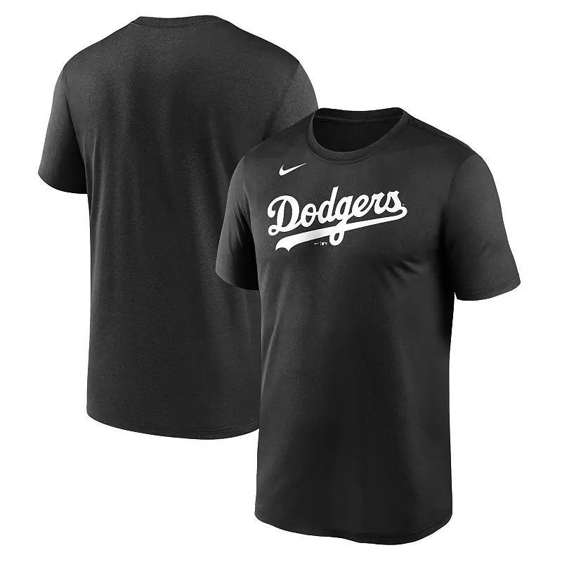 Mens Nike Black Los Angeles Dodgers New Legend Wordmark T-Shirt Product Image