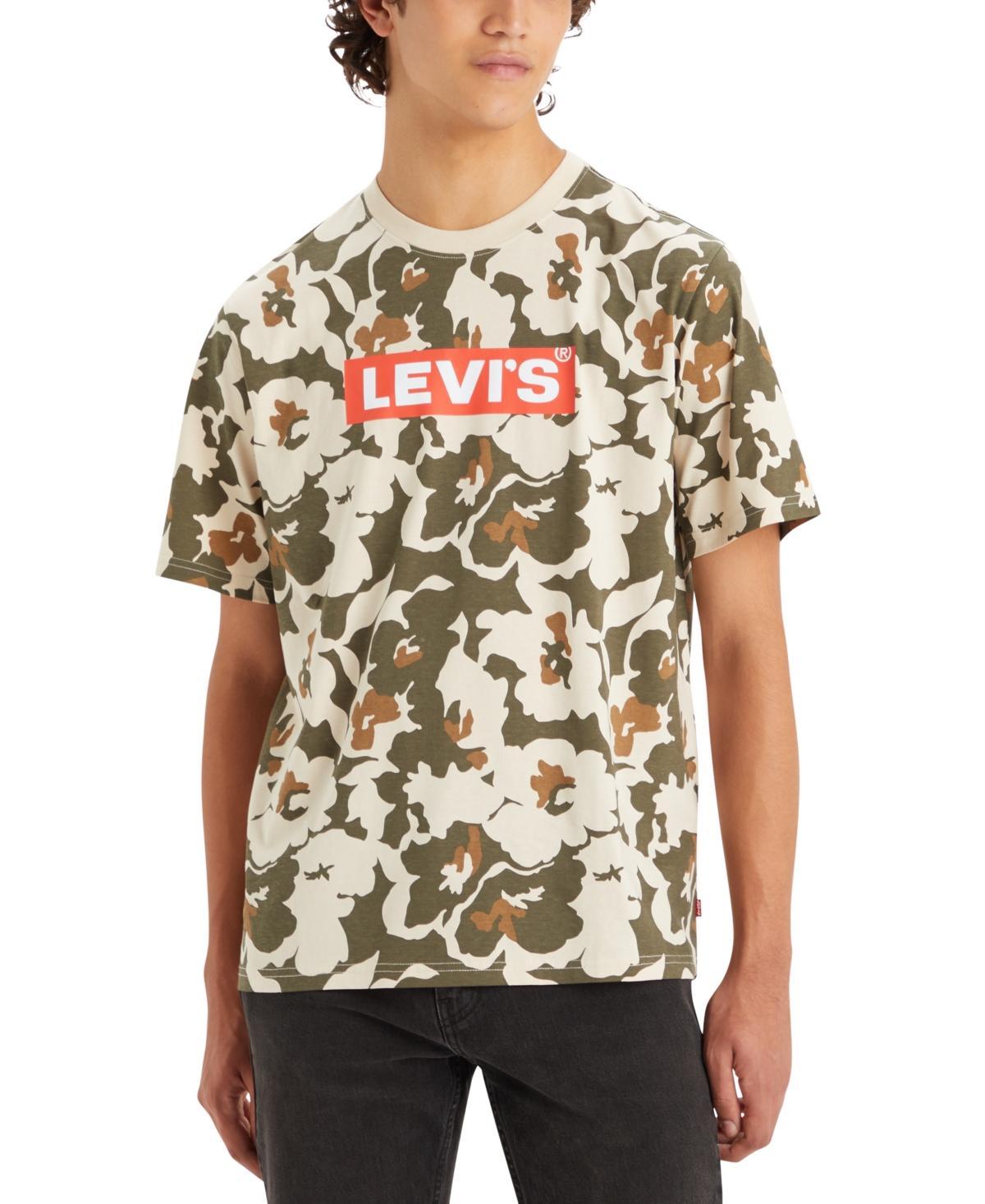 Mens Levis Relaxed Fit Short-Sleeve Graphic Tee Floral Black Product Image