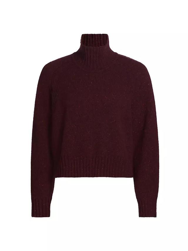 Cashmere Crop Turtleneck Sweater Product Image