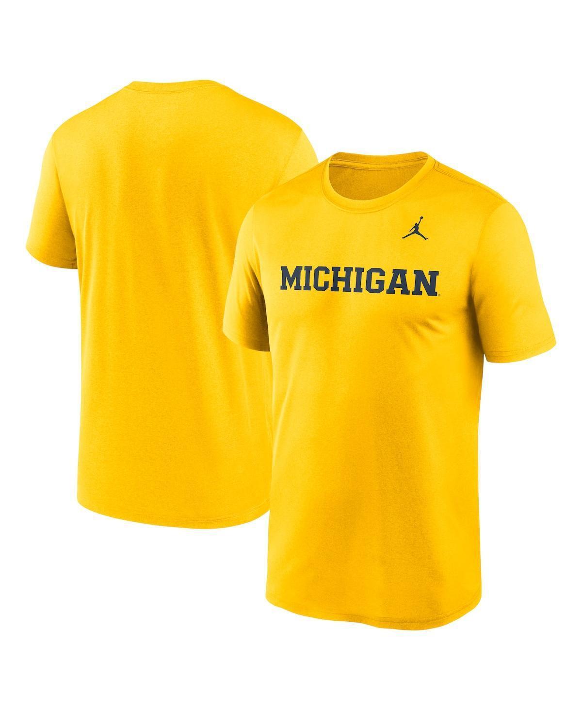 Jordan Mens Michigan Wolverines Primetime Legend Wordmark T-Shirt Product Image