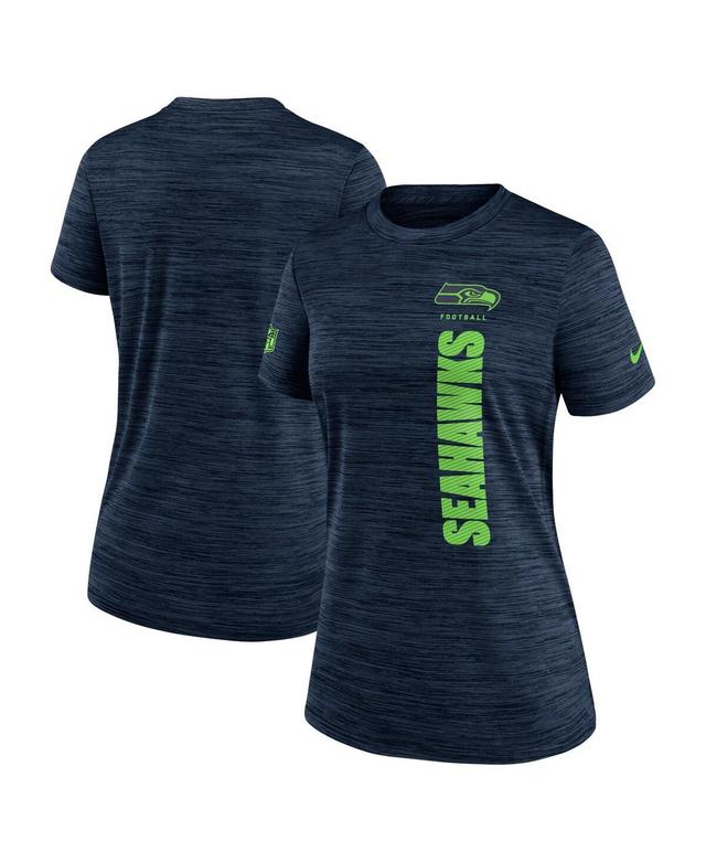 Nike Womens College Navy Seattle Seahawks Velocity Performance T-Shirt Product Image