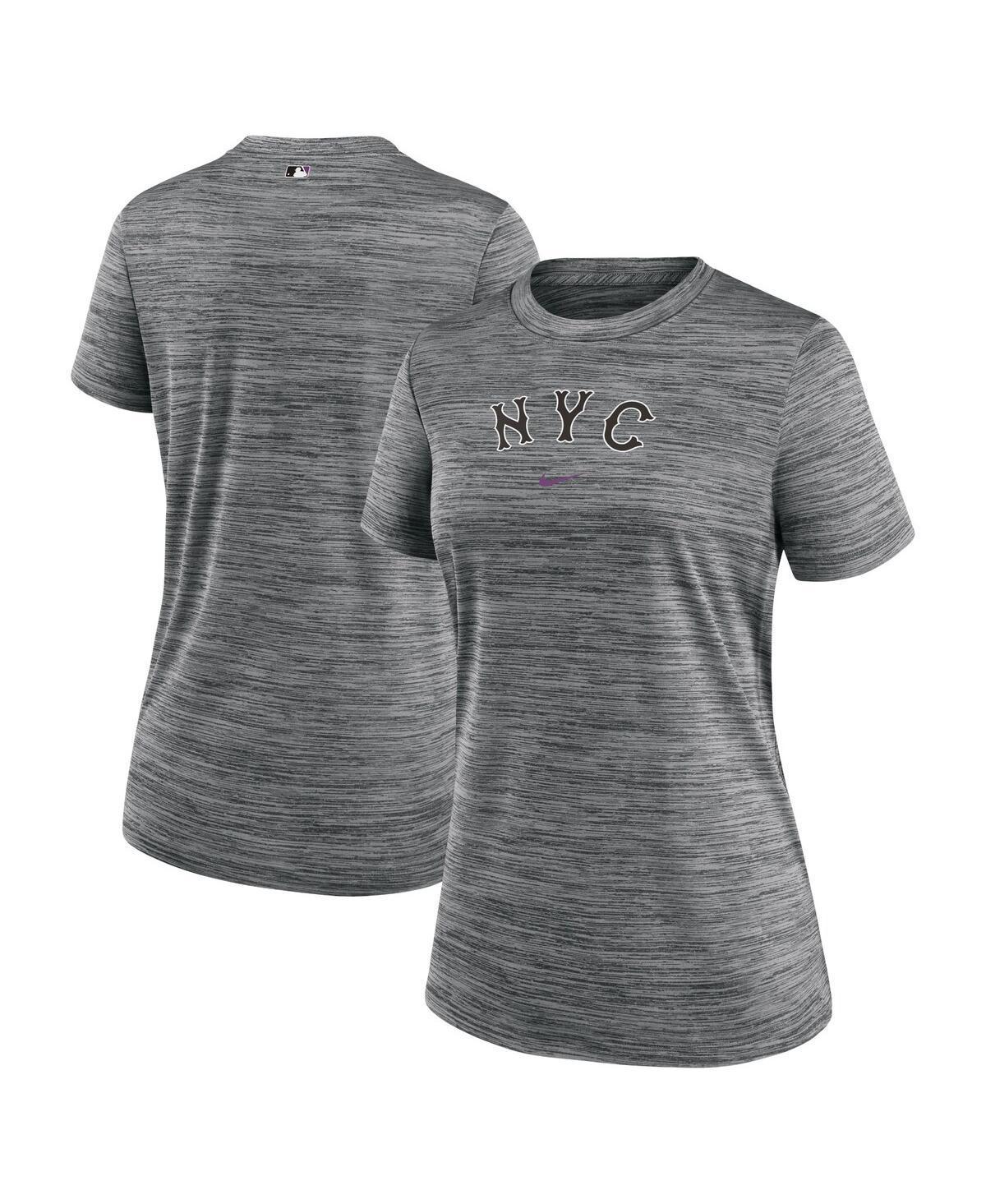 New York Mets Authentic Collection City Connect Practice Velocity Nike Women's Dri-FIT MLB T-Shirt Product Image