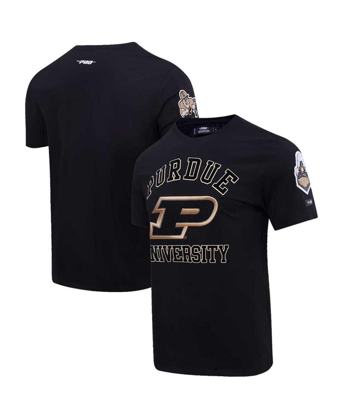 Mens Pro Standard Black Purdue Boilermakers Classic Stacked Logo T-shirt Product Image