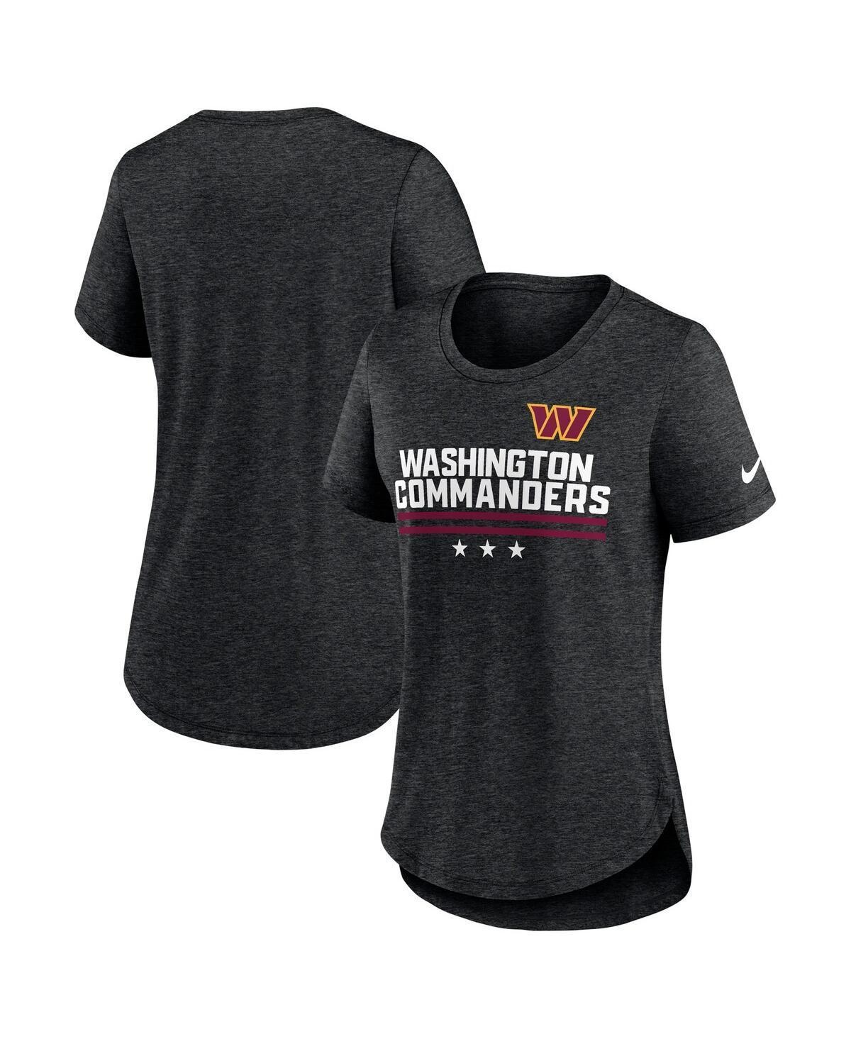 Womens Nike Heather Black Washington Commanders Local Fashion Tri-Blend T-shirt Product Image