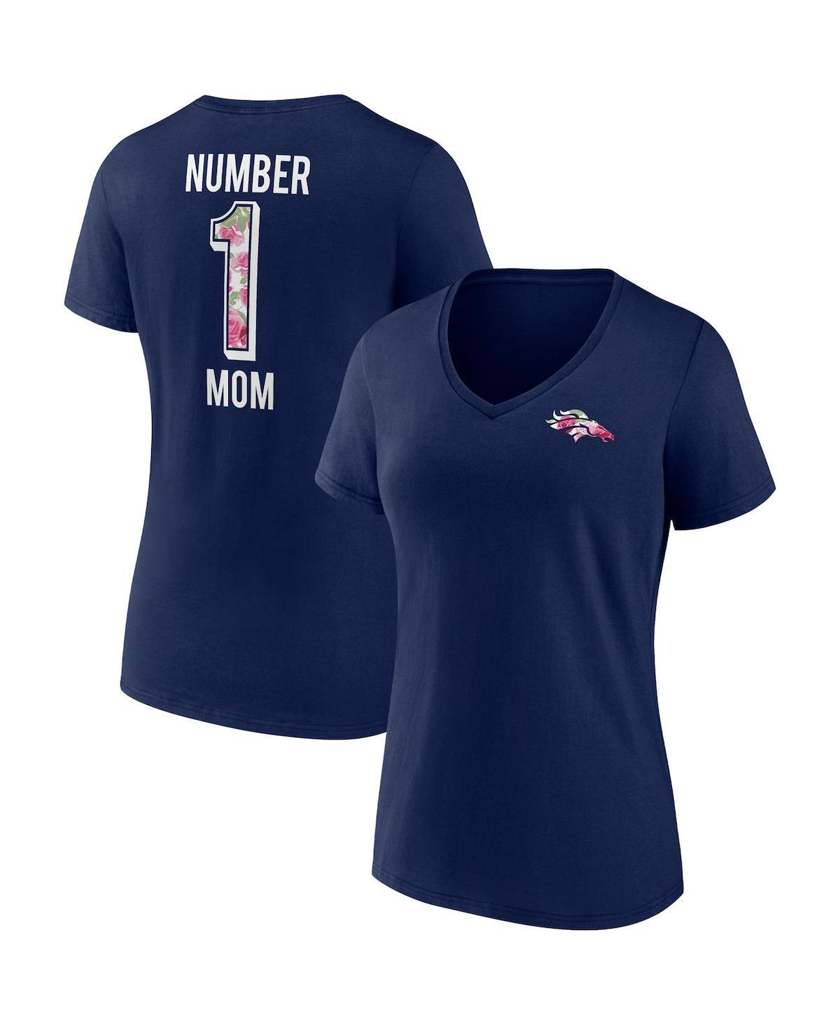 Womens Boston Red Sox Mothers Day Plus Size Best Mom EverV-Neck T-Shirt Blue Product Image