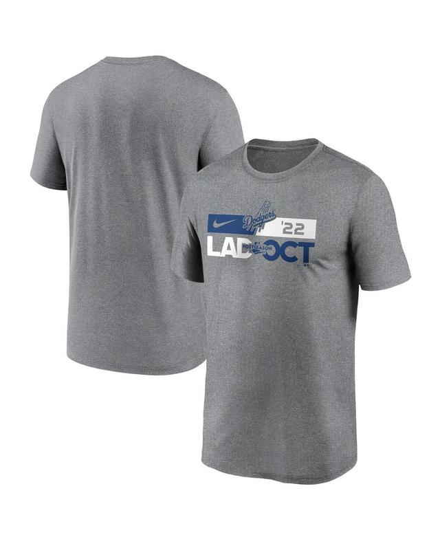 Mens Nike Heathered Charcoal Los Angeles Dodgers 2022 Postseason T-Shirt Product Image