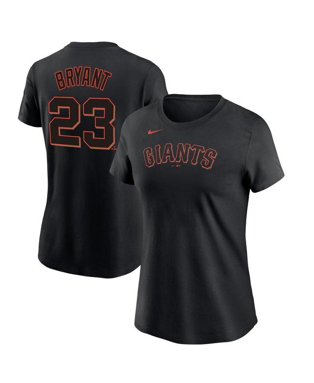 Womens Kris Bryant Black San Francisco Giants Name Number T-Shirt Product Image