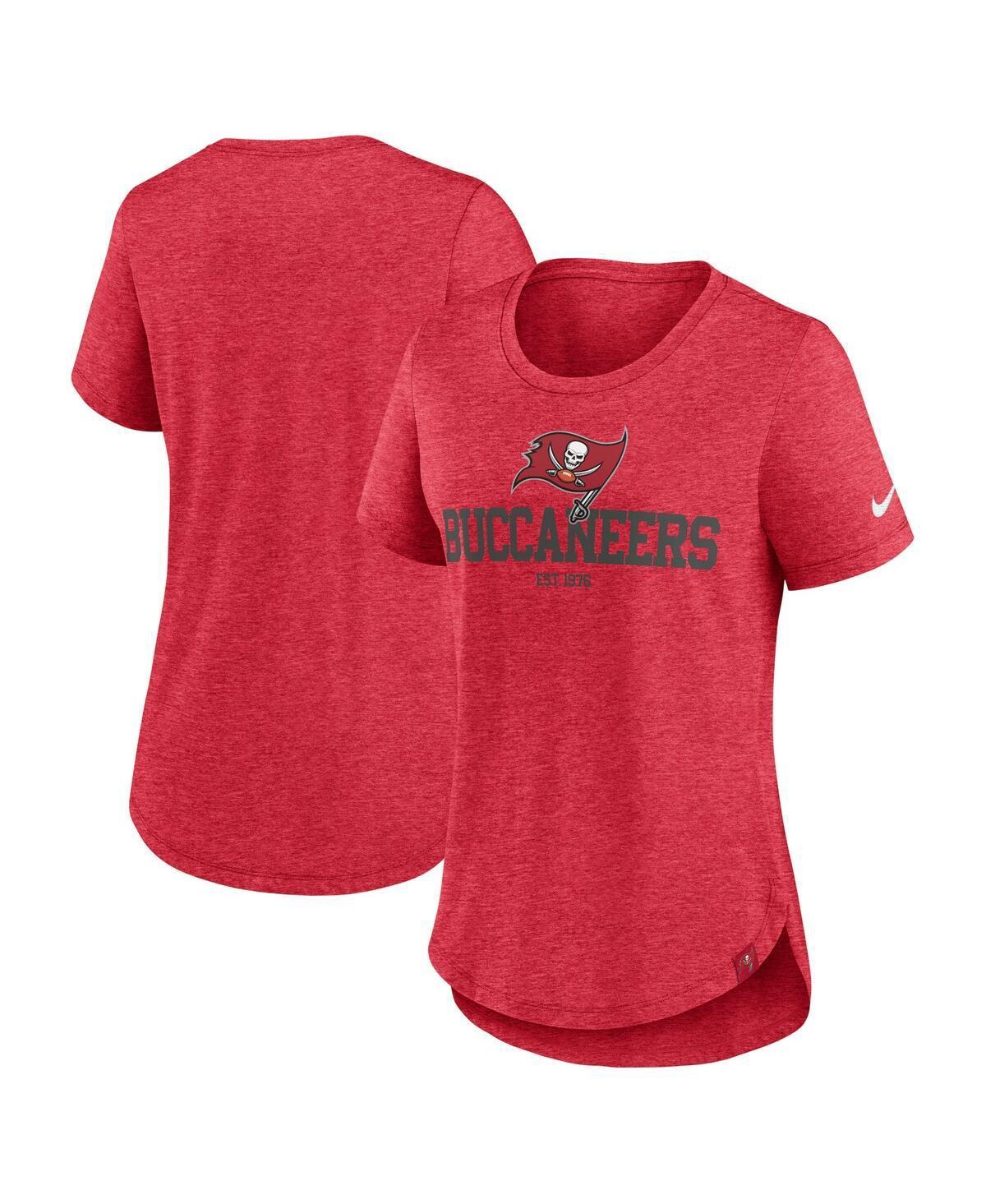 Womens Nike Heather Tampa Bay Buccaneers Fashion Tri-Blend T-Shirt Product Image