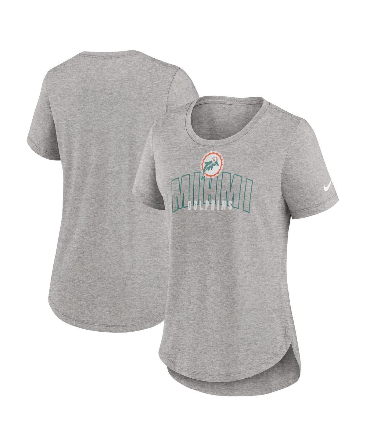 Womens Nike Heather Gray Las Vegas Raiders Fashion Tri-Blend T-Shirt Product Image