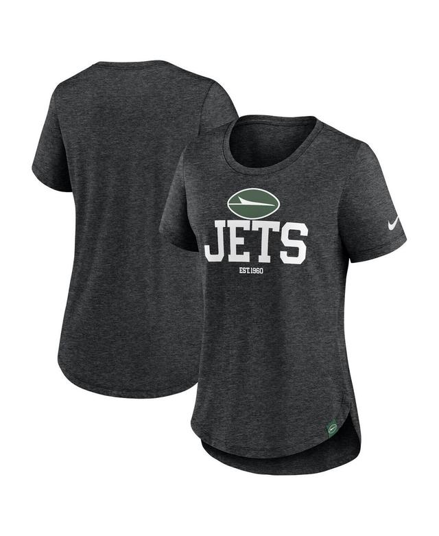 Womens Nike Heather Black Washington Commanders Fashion Tri-Blend T-Shirt Product Image