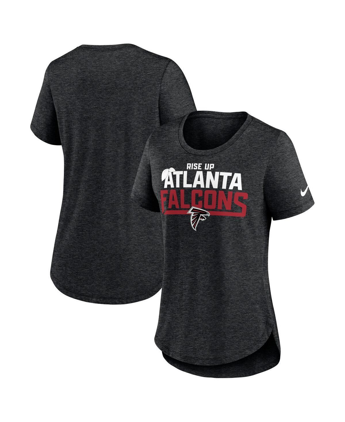 Womens Nike Heather Black Atlanta Falcons Local Fashion Tri-Blend T-Shirt Product Image